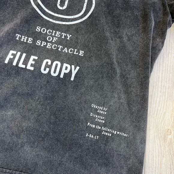 Gallery Dept. Graphic Tee - Black Distressed “File Copy” - Picture 2 of 7